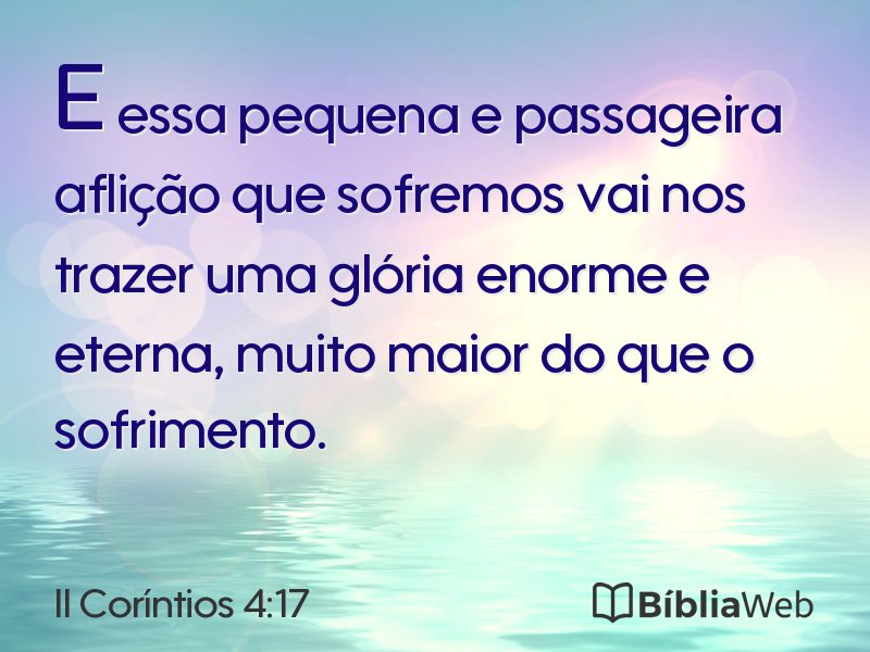 II Coríntios 4:17 em imagem para compartilhar