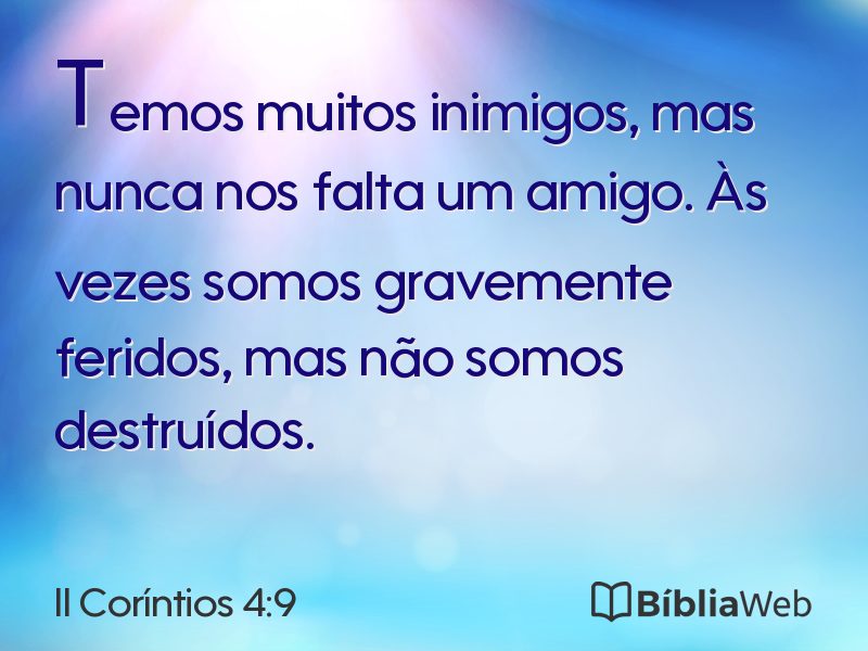 II Coríntios 4:9 em imagem para compartilhar