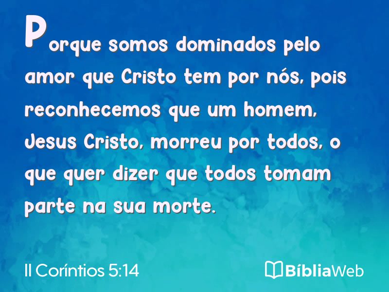 II Coríntios 5:14 em imagem para compartilhar