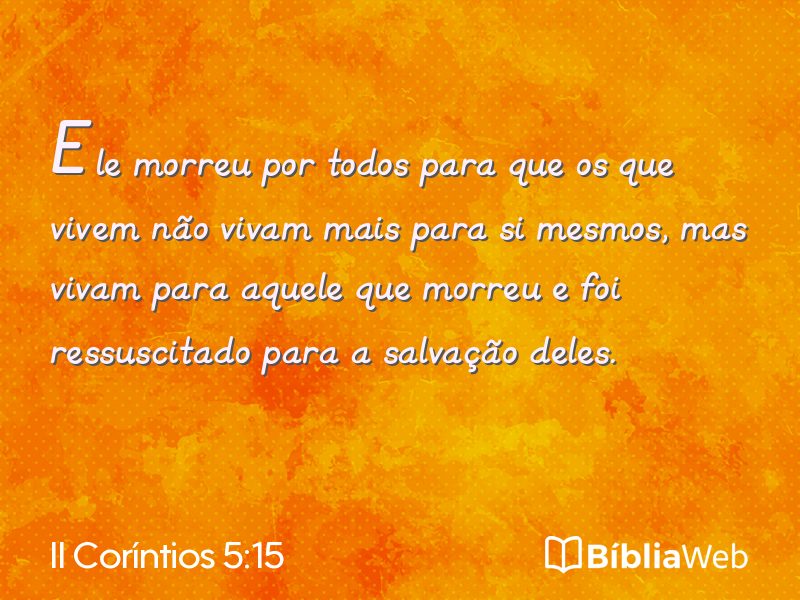 II Coríntios 5:15 em imagem para compartilhar