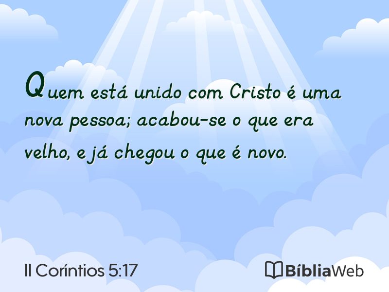 II Coríntios 5:17 em imagem para compartilhar
