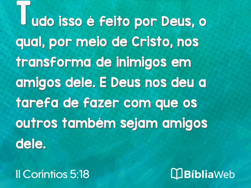 II Coríntios 5:18 em imagem para compartilhar