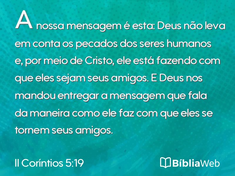 II Coríntios 5:19 em imagem para compartilhar