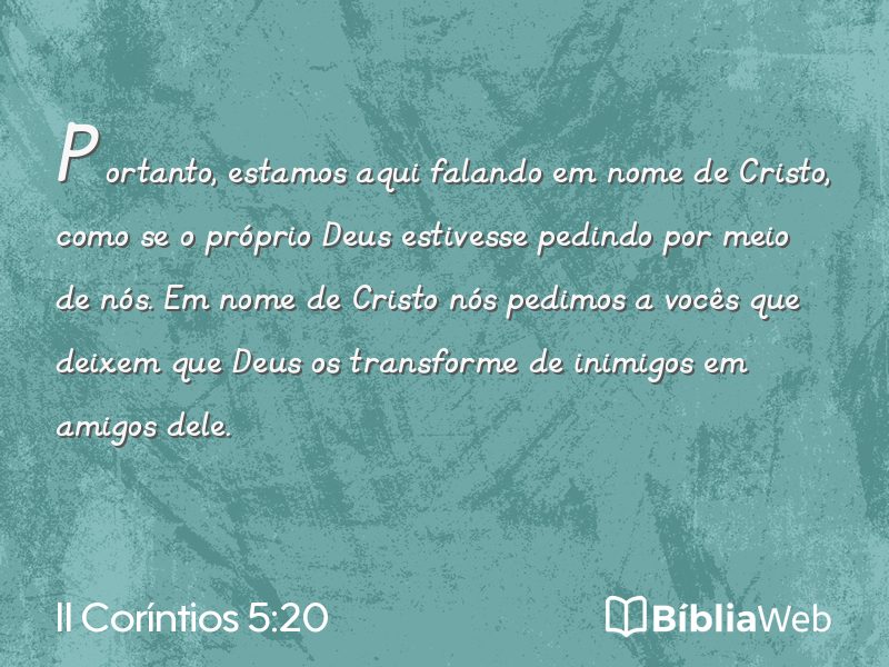 II Coríntios 5:20 em imagem para compartilhar