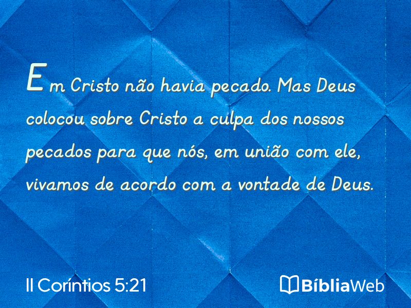 II Coríntios 5:21 em imagem para compartilhar