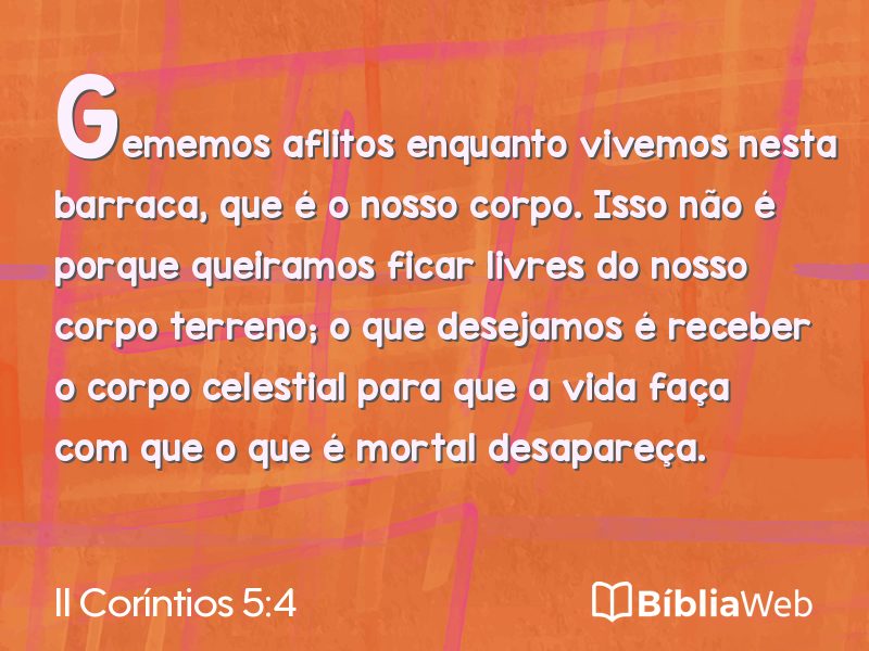 II Coríntios 5:4 em imagem para compartilhar