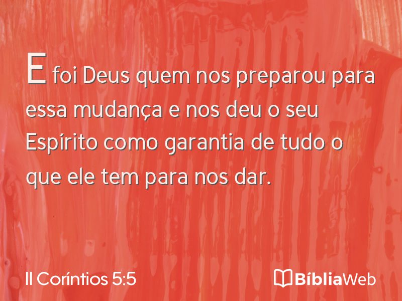 II Coríntios 5:5 em imagem para compartilhar