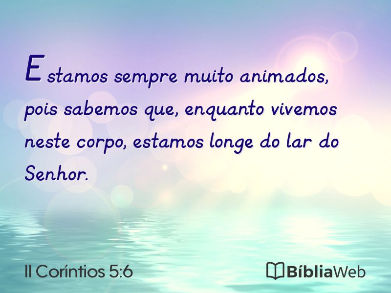 II Coríntios 5:6 em imagem para compartilhar