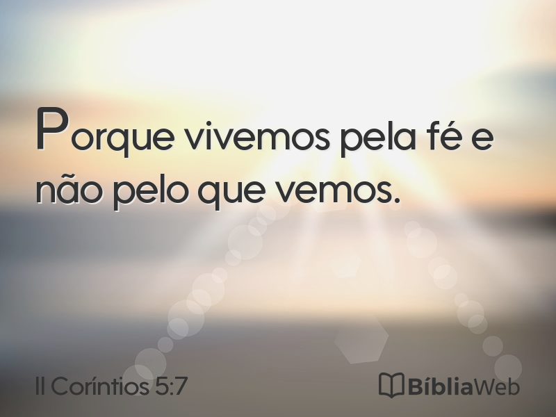 II Coríntios 5:7 em imagem para compartilhar