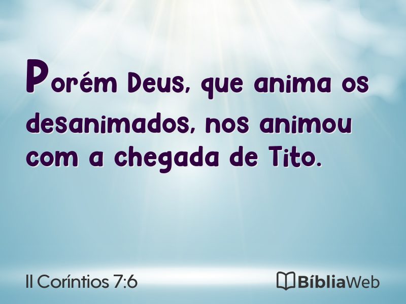 II Coríntios 7:6 em imagem para compartilhar