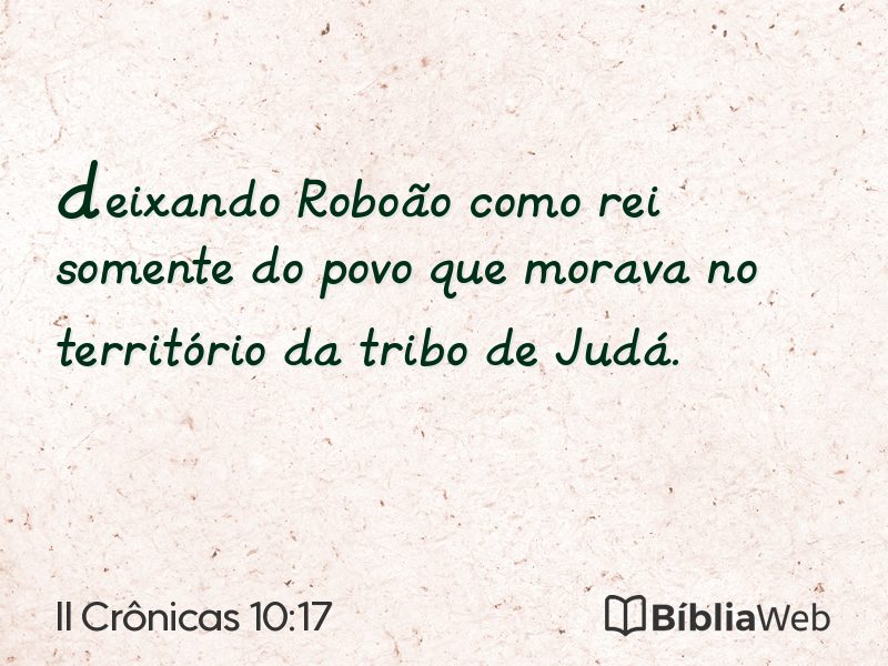 II Crônicas 10:17 em imagem para compartilhar