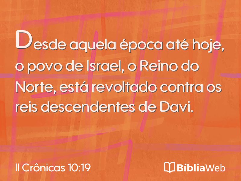II Crônicas 10:19 em imagem para compartilhar