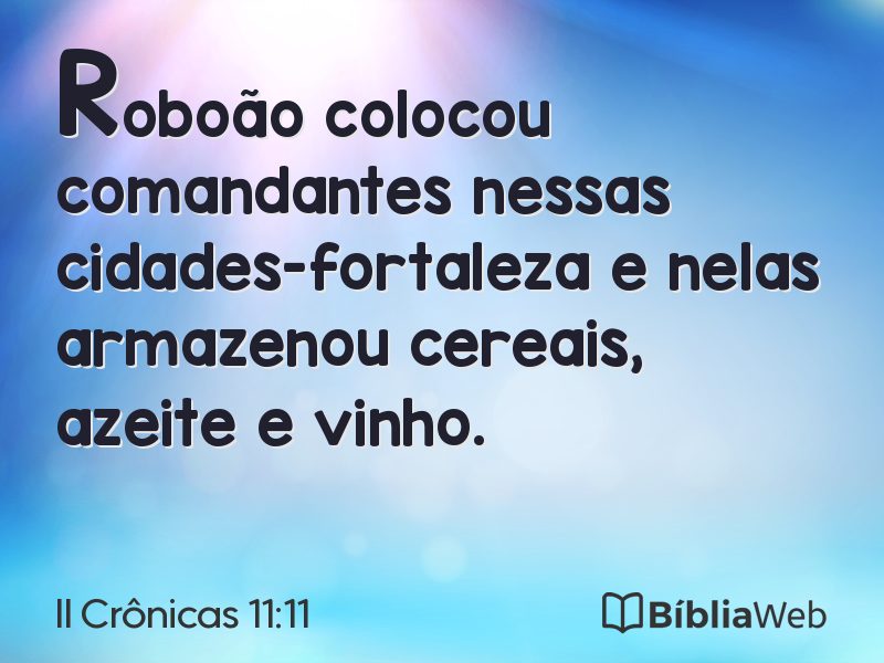 II Crônicas 11:11 em imagem para compartilhar