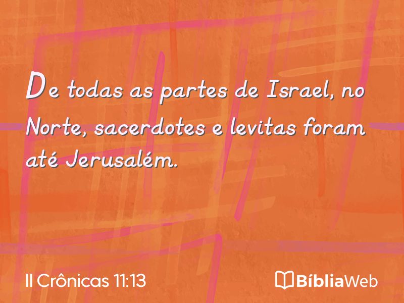 II Crônicas 11:13 em imagem para compartilhar
