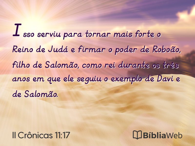 II Crônicas 11:17 em imagem para compartilhar