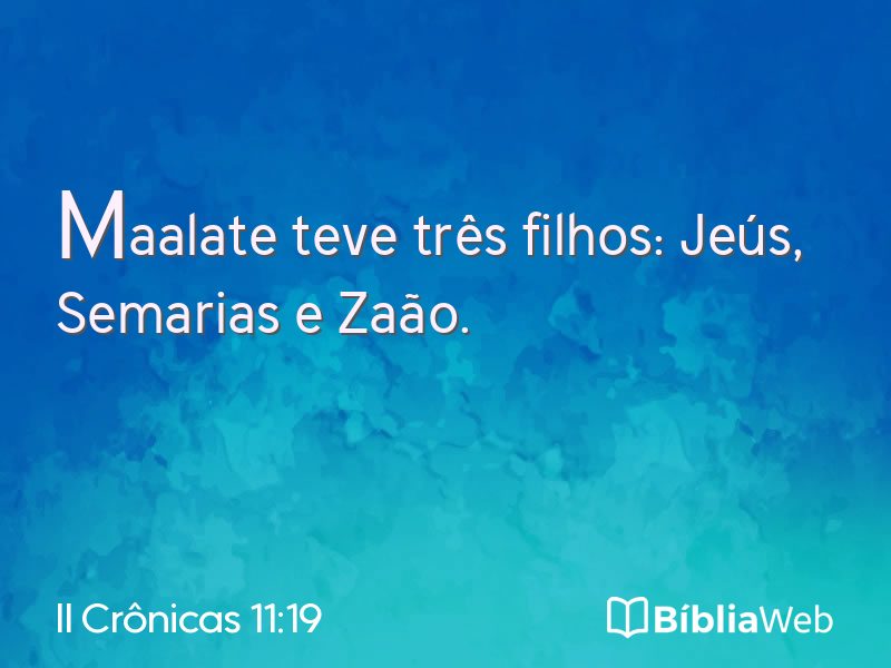 II Crônicas 11:19 em imagem para compartilhar