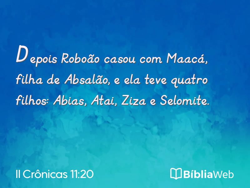 II Crônicas 11:20 em imagem para compartilhar