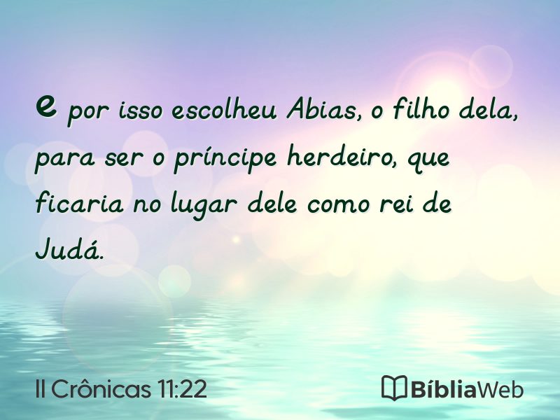 II Crônicas 11:22 em imagem para compartilhar