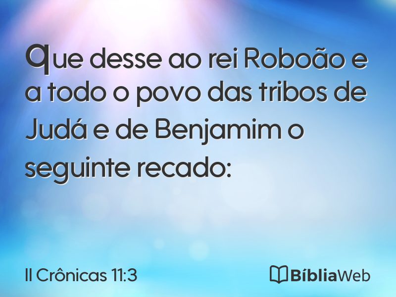 II Crônicas 11:3 em imagem para compartilhar