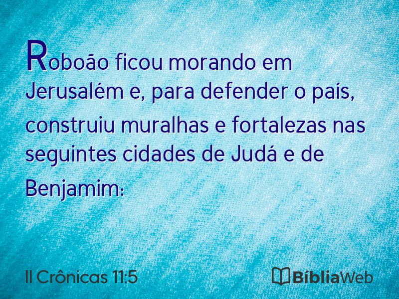 II Crônicas 11:5 em imagem para compartilhar