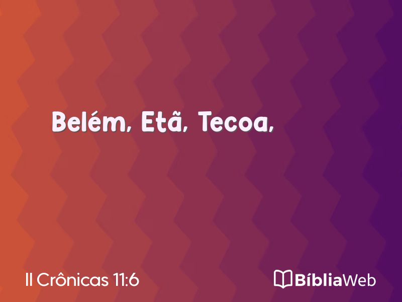 II Crônicas 11:6 em imagem para compartilhar