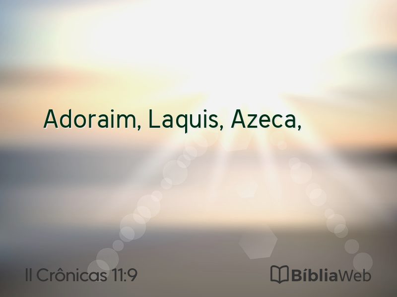 II Crônicas 11:9 em imagem para compartilhar
