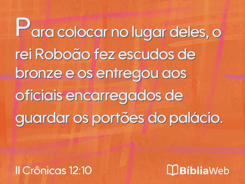 II Crônicas 12:10 em imagem para compartilhar