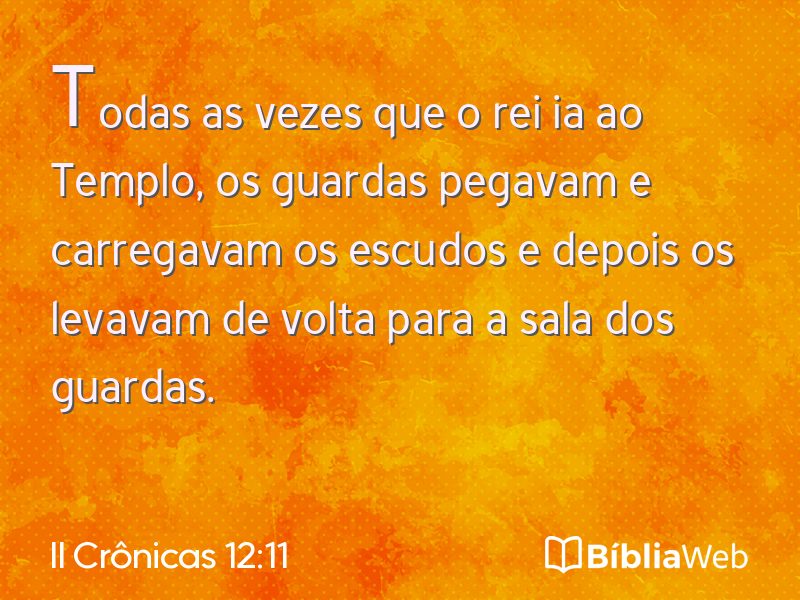II Crônicas 12:11 em imagem para compartilhar