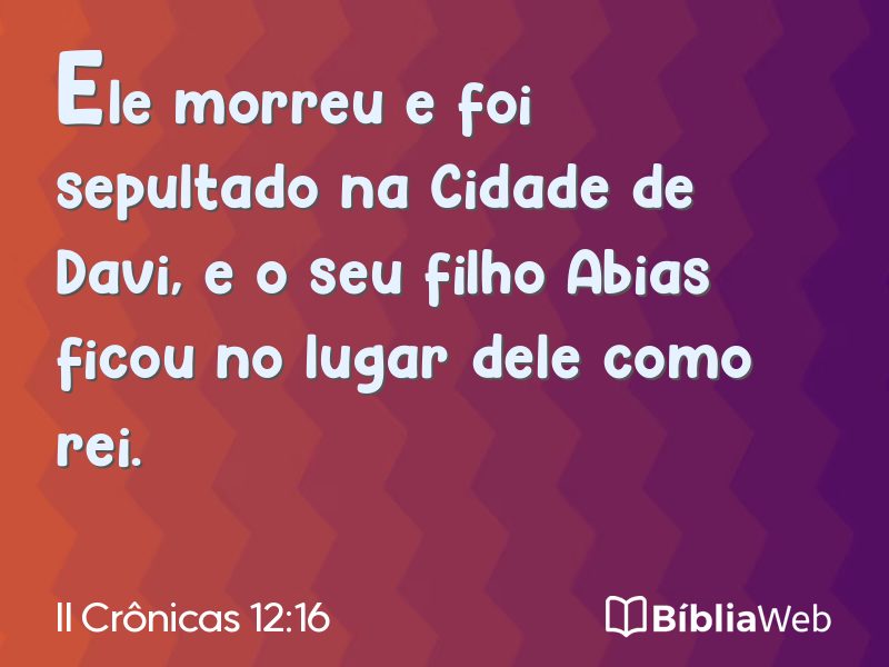 II Crônicas 12:16 em imagem para compartilhar