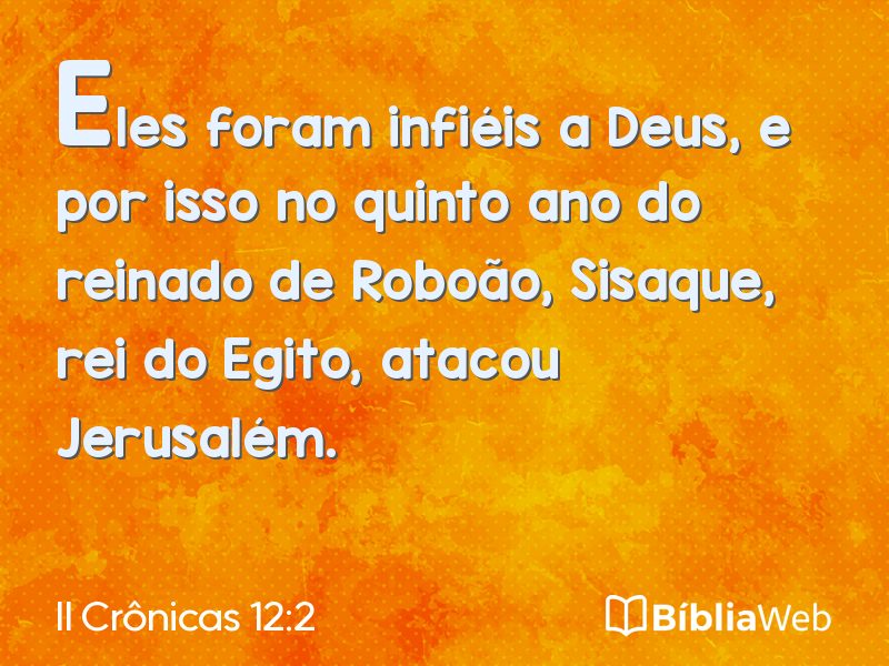 II Crônicas 12:2 em imagem para compartilhar