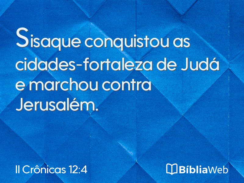 II Crônicas 12:4 em imagem para compartilhar