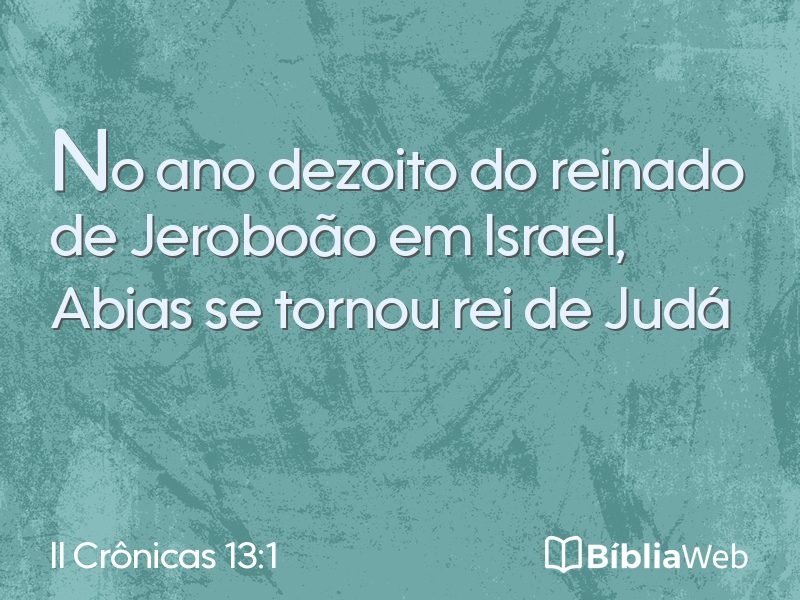 II Crônicas 13:1 em imagem para compartilhar