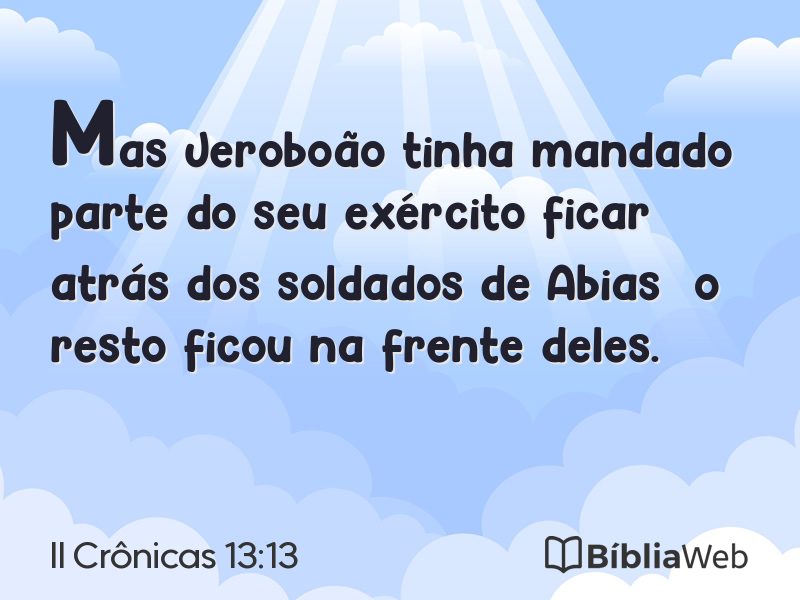 II Crônicas 13:13 em imagem para compartilhar