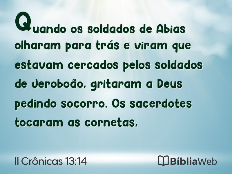 II Crônicas 13:14 em imagem para compartilhar