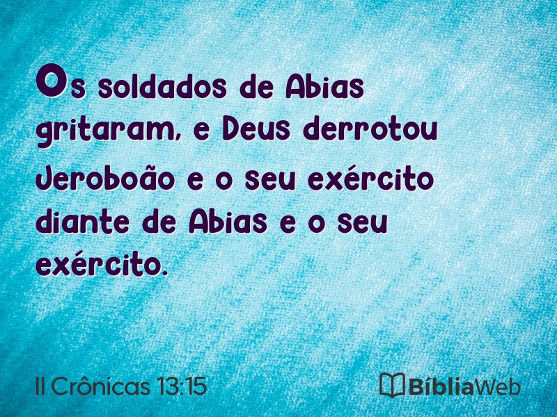 II Crônicas 13:15 em imagem para compartilhar