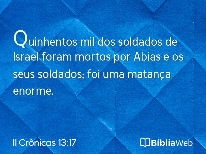 II Crônicas 13:17 em imagem para compartilhar