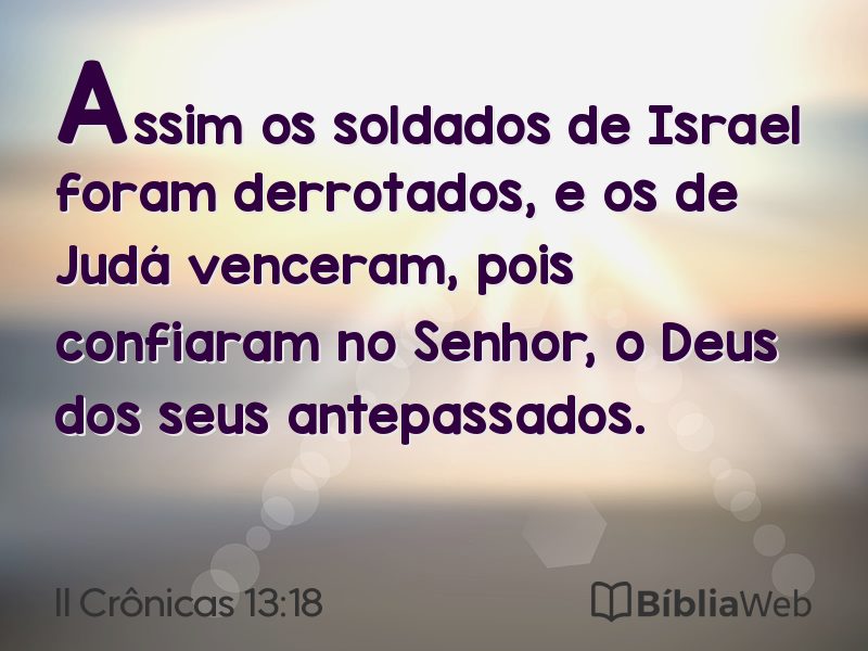 II Crônicas 13:18 em imagem para compartilhar