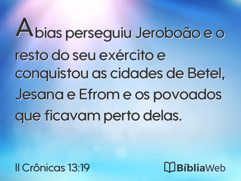 II Crônicas 13:19 em imagem para compartilhar