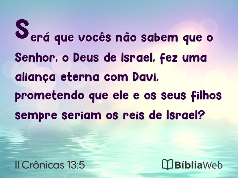II Crônicas 13:5 em imagem para compartilhar