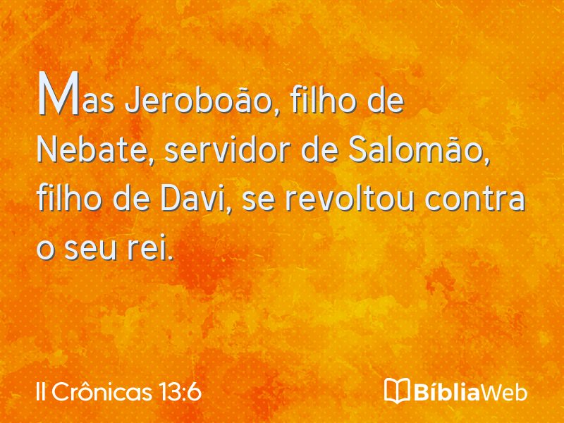 II Crônicas 13:6 em imagem para compartilhar