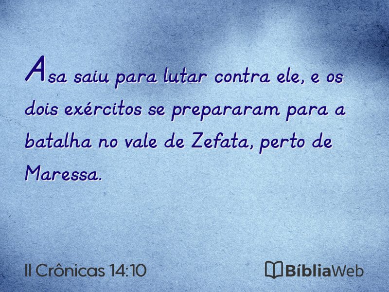 II Crônicas 14:10 em imagem para compartilhar