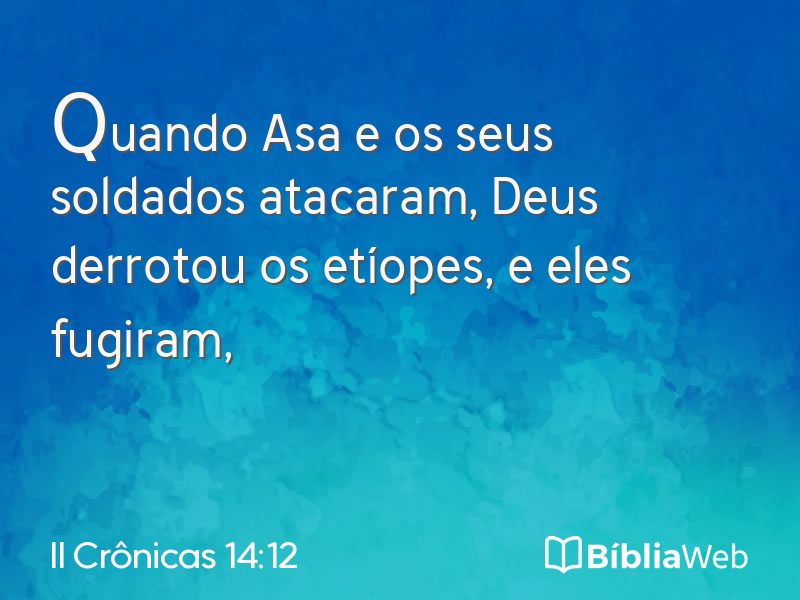II Crônicas 14:12 em imagem para compartilhar