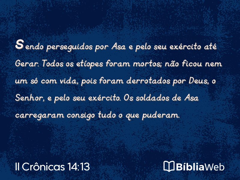 II Crônicas 14:13 em imagem para compartilhar