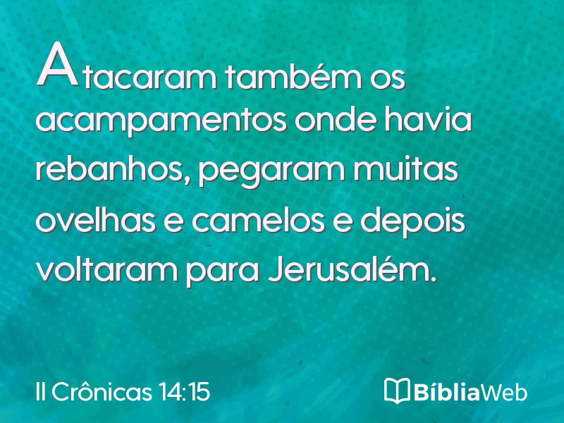 II Crônicas 14:15 em imagem para compartilhar