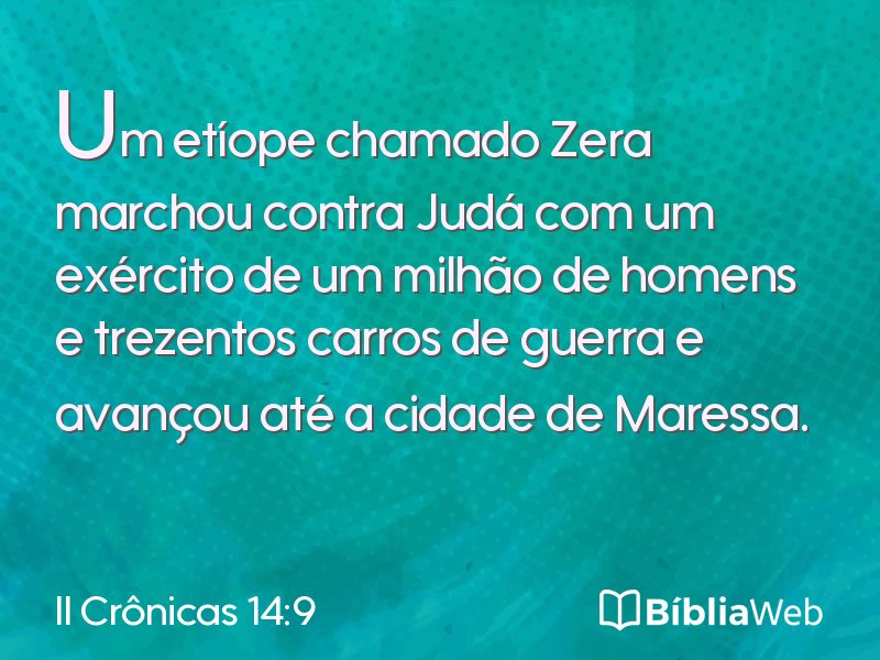 II Crônicas 14:9 em imagem para compartilhar