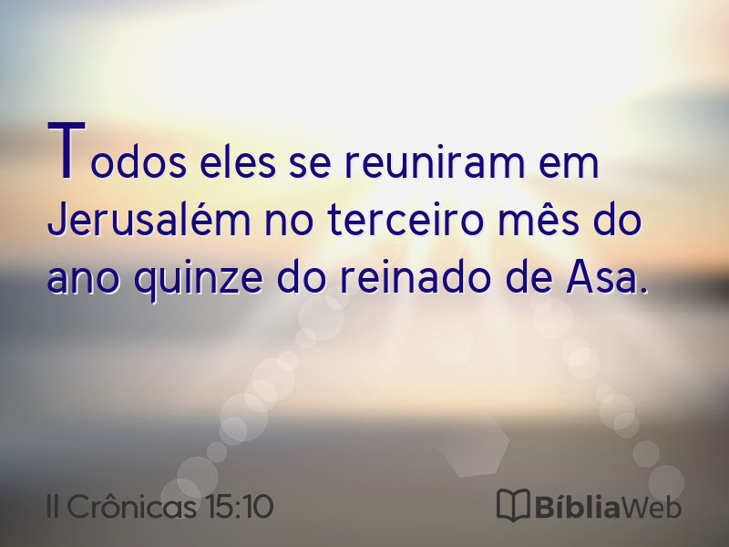 II Crônicas 15:10 em imagem para compartilhar