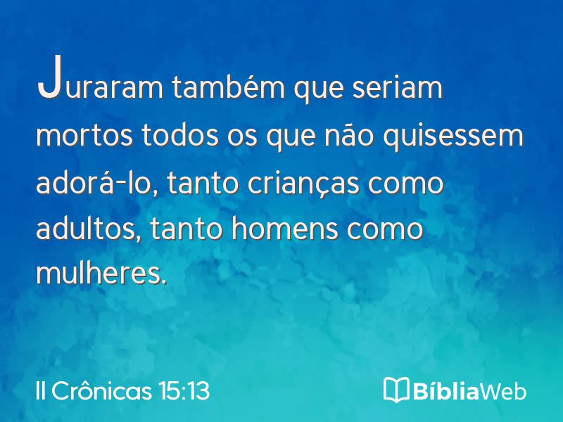 II Crônicas 15:13 em imagem para compartilhar