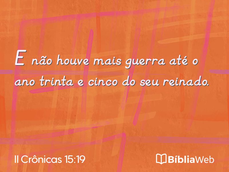 II Crônicas 15:19 em imagem para compartilhar