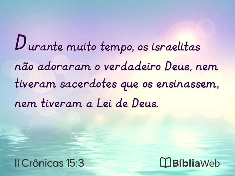 II Crônicas 15:3 em imagem para compartilhar