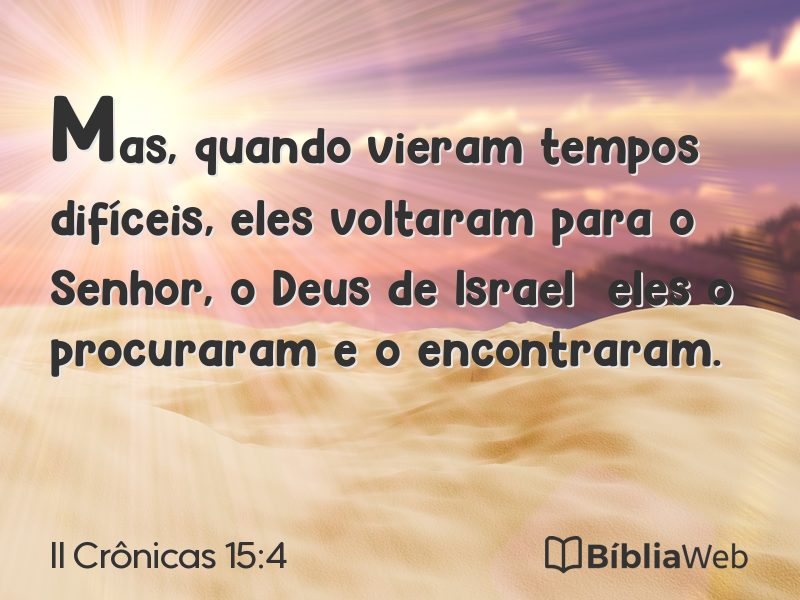 II Crônicas 15:4 em imagem para compartilhar